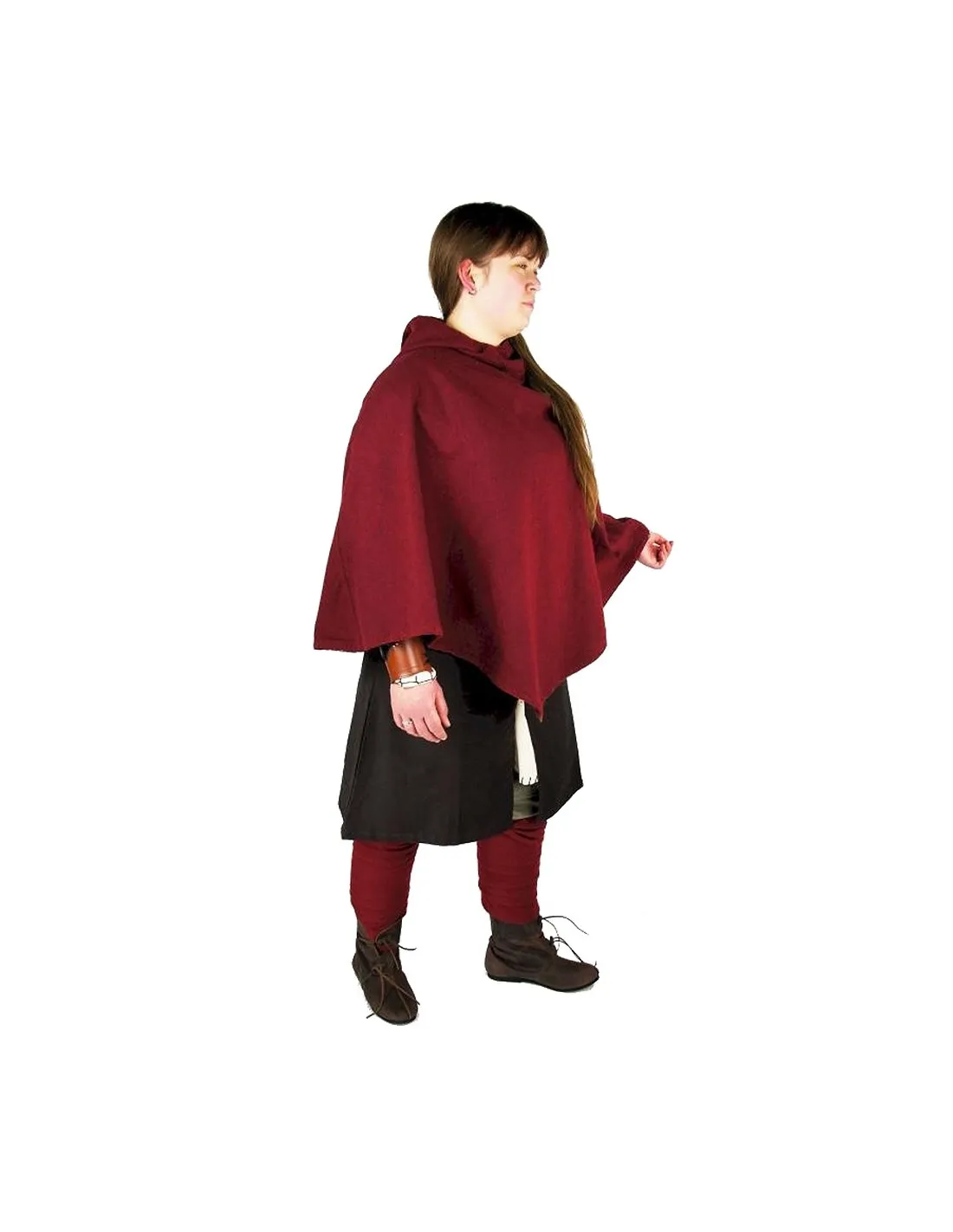 Gugel vikingo Egill, lana roja