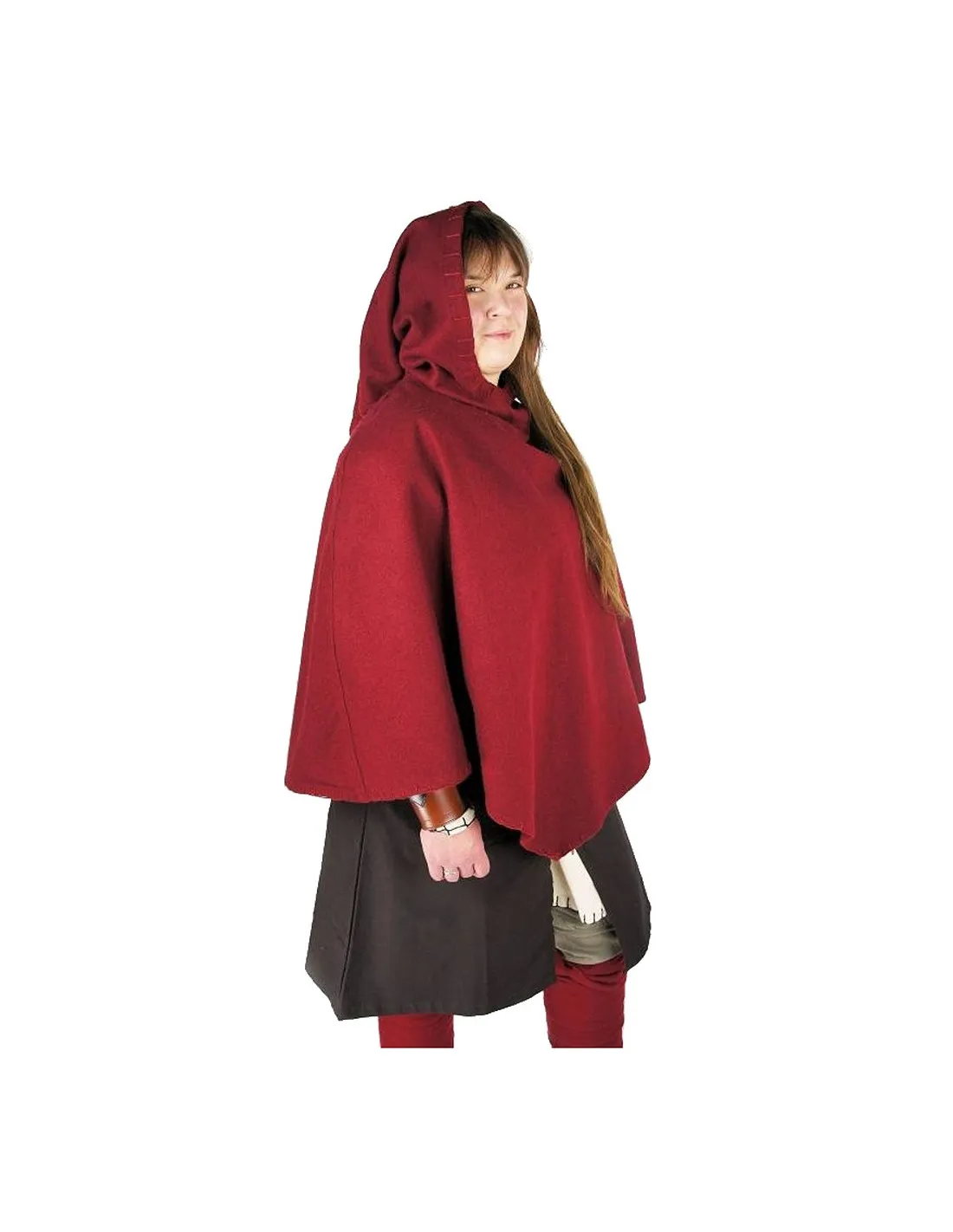 Gugel vikingo Egill, lana roja