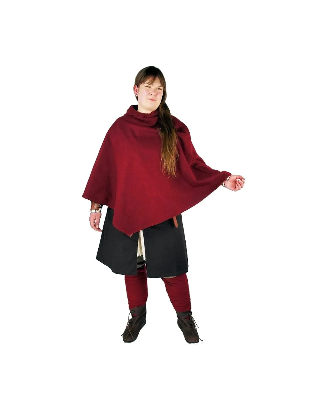 Gugel vikingo Egill, lana roja