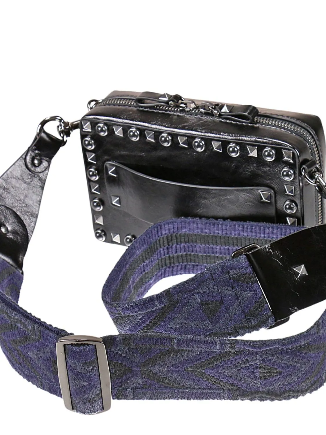 Guitar rockstud rolling noir bandolera con tachas y piedras