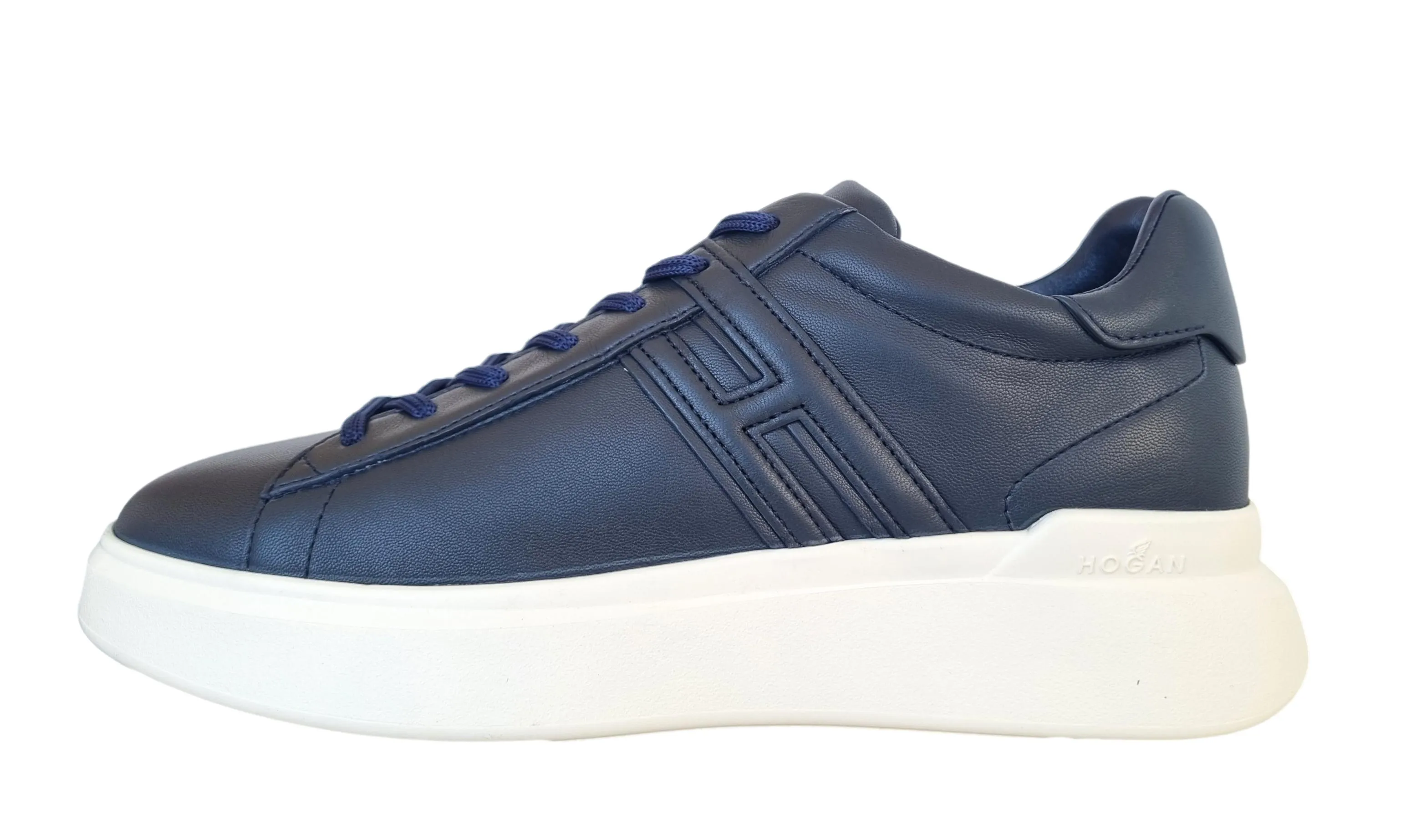 Hogan zapatos de hombre sneakers H580 HXM5800DV42LE9U805 azul noche