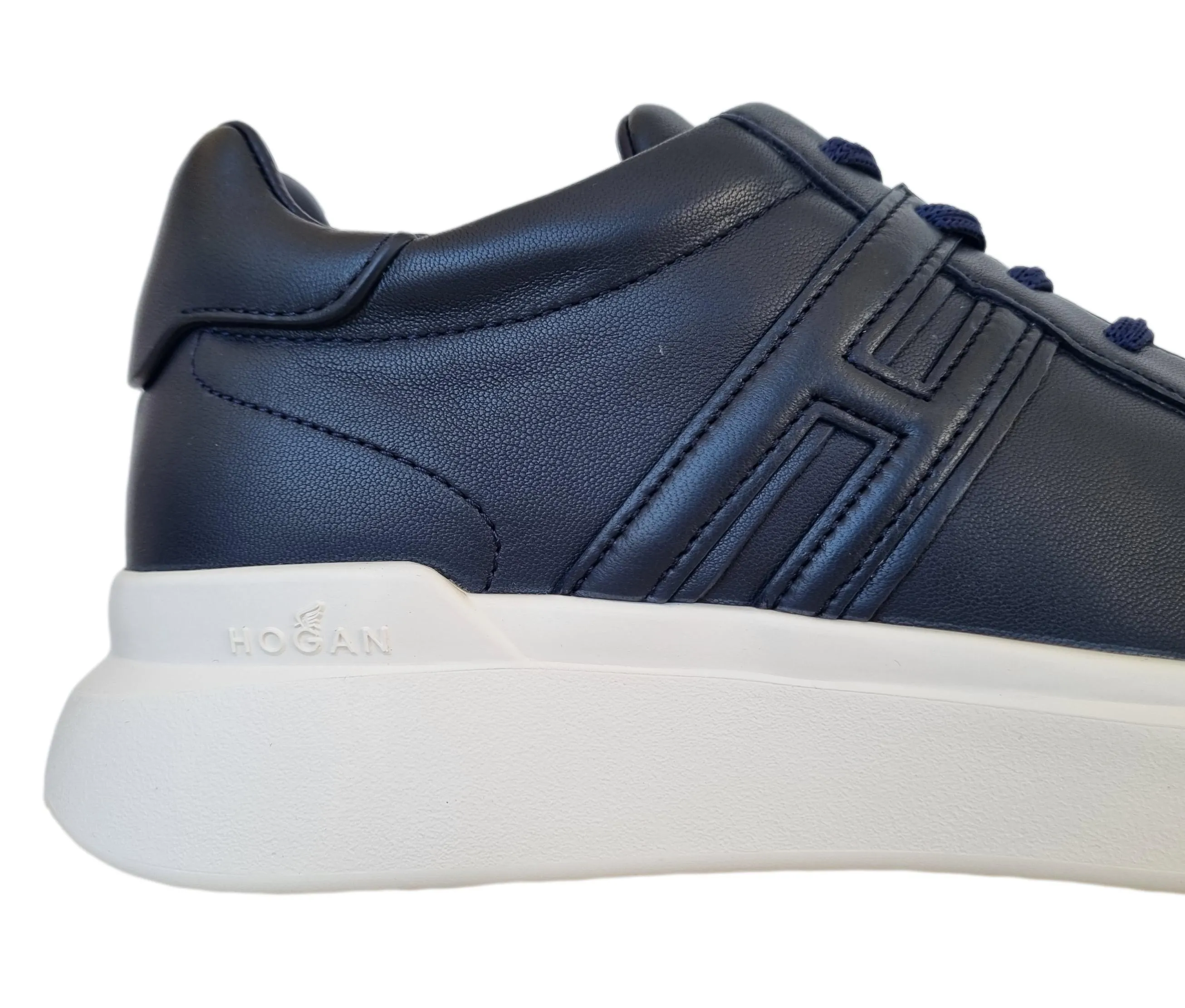 Hogan zapatos de hombre sneakers H580 HXM5800DV42LE9U805 azul noche