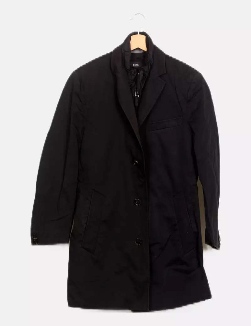 Hugo Boss Abrigo negro casual