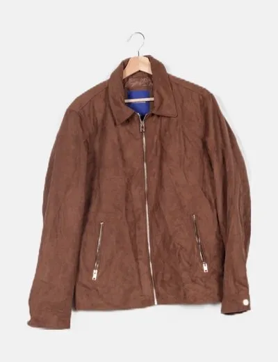 Jack & Jones Chaqueta marrón antelina