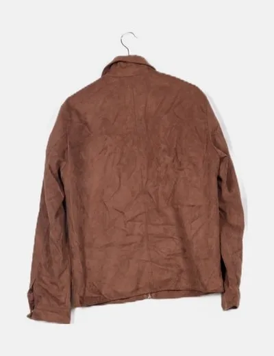 Jack & Jones Chaqueta marrón antelina