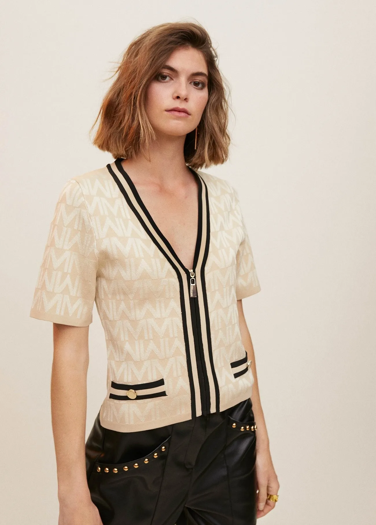 Jersey de punto crudo con cremallera Lola Casademunt