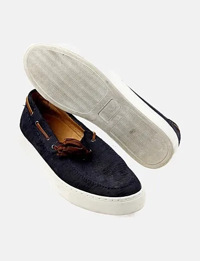 J.reinaldo Zapatos náuticos azul marinos