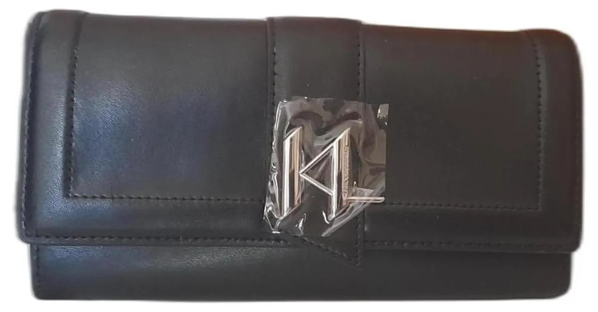 Karl Lagerfeld Cartera Saddle Continental FP Negro 