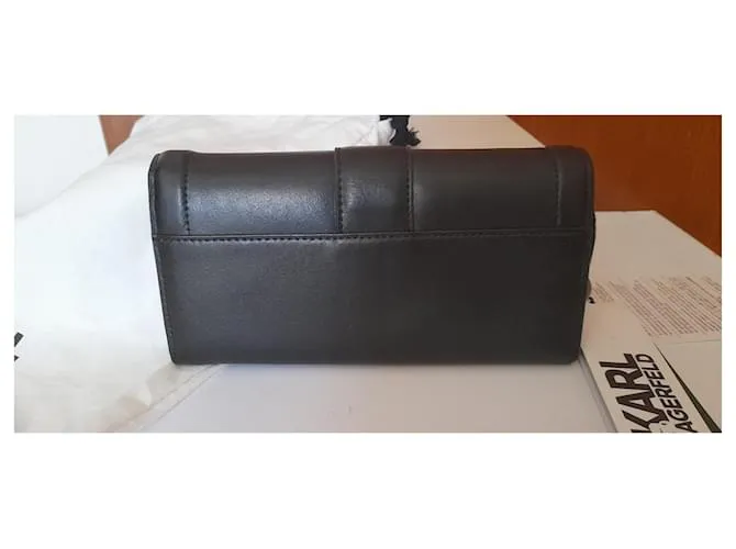 Karl Lagerfeld Cartera Saddle Continental FP Negro 