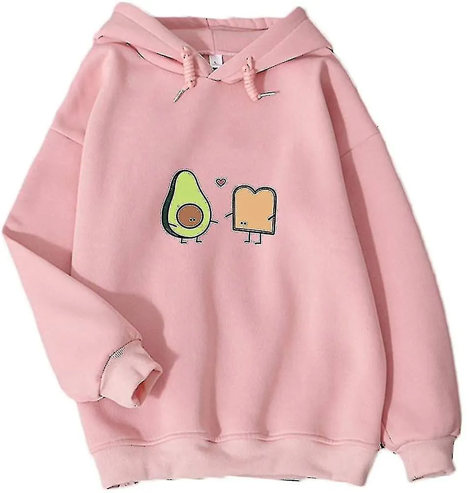 Keevici Lindo Aguacate Pan Vegano Dibujos animados Sudaderas con capucha para mujeres
