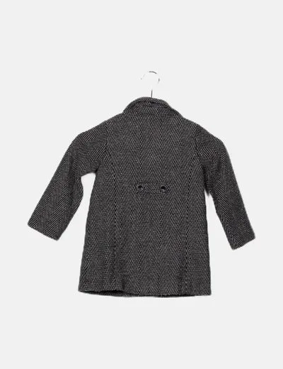 Kihawo Abrigo negro paño estampado