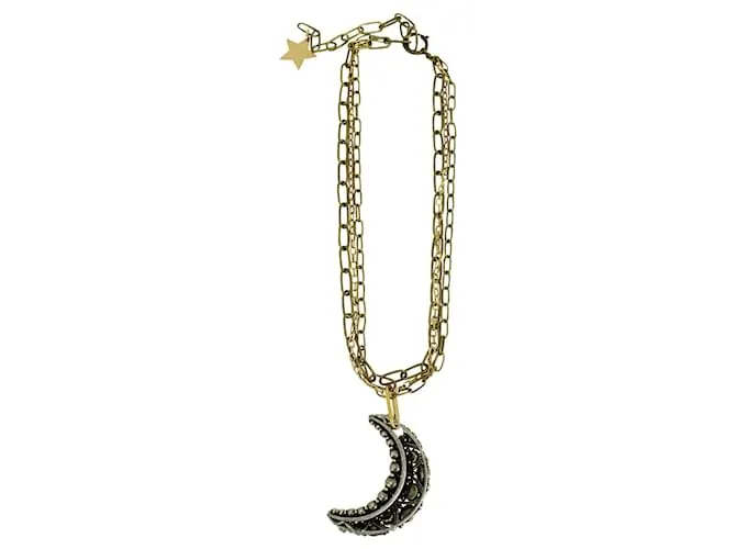 Lanvin Collar Luna Dorado Metálico 