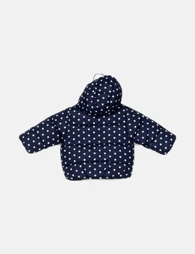 Lefties Abrigo azul estampado lunares
