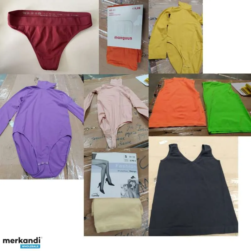 Lencería femenina: mezcla de bragas, tops, bodys, leggings