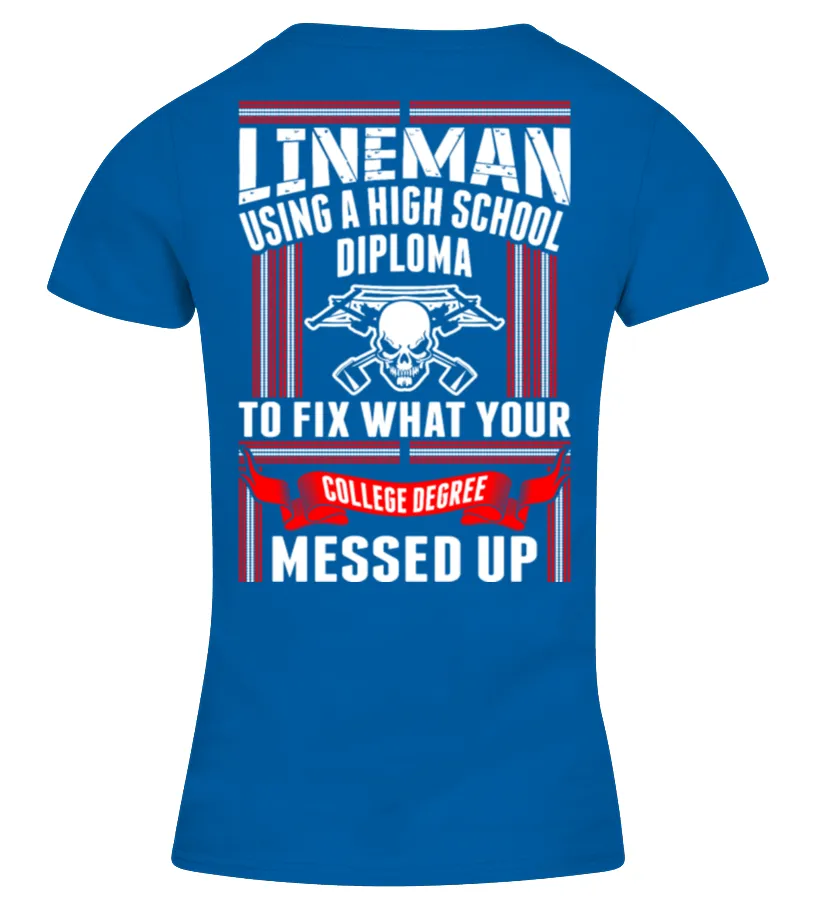 lineman Camiseta cuello pico Mujer