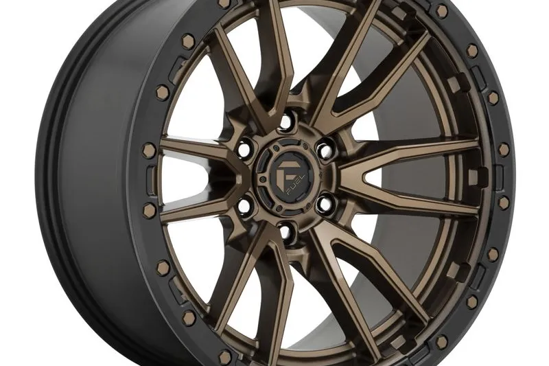 LLANTA DE ALEACIóN D681 REBEL 6 MATTE BRONZE BLACK BEAD RING FUEL 10.0X22 ET13 106,1 6X139,7