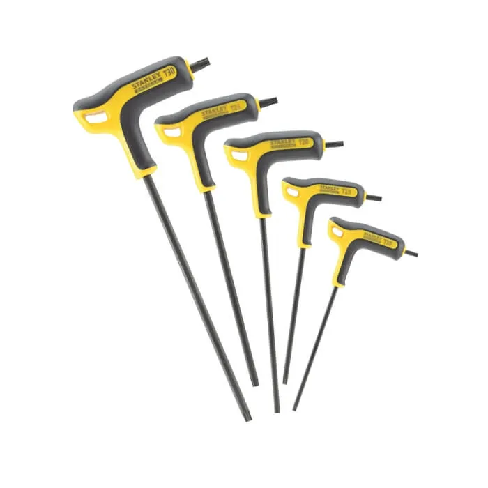 LLAVES HEXAGONALES FATMAX TORX STANLEY MANGO EN T  SET 5 UNIDADES DE T10 A T30