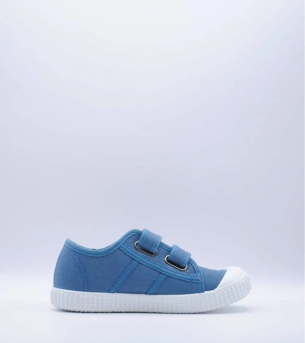 LONA BASKET 1915 VICTORIA TIRAS VELCRO AZUL JEANS