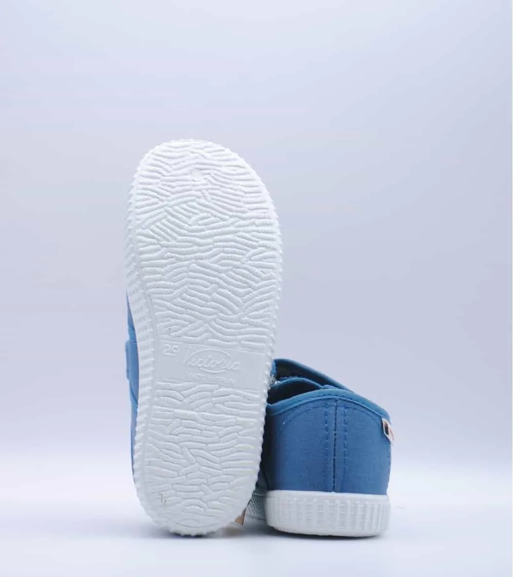 LONA BASKET 1915 VICTORIA TIRAS VELCRO AZUL JEANS