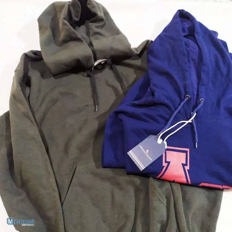 Lote Surtido de Sudaderas para Hombre de Marcas Europeas al Por Mayor