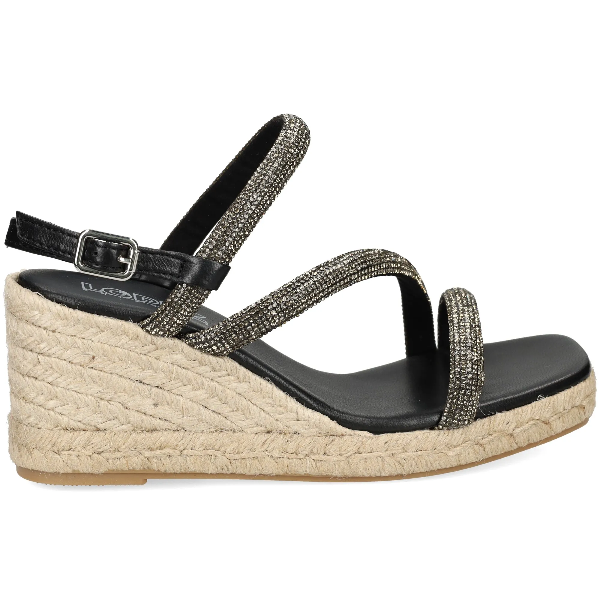 LÓPEZ Sandalias cuña de Mujer NEGRO
