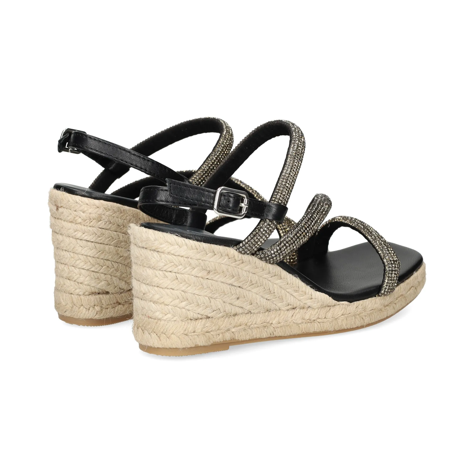 LÓPEZ Sandalias cuña de Mujer NEGRO