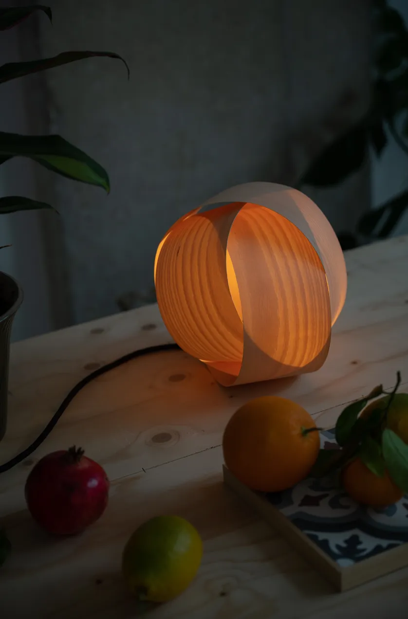 Lámpara Cabdell de madera de Haya
