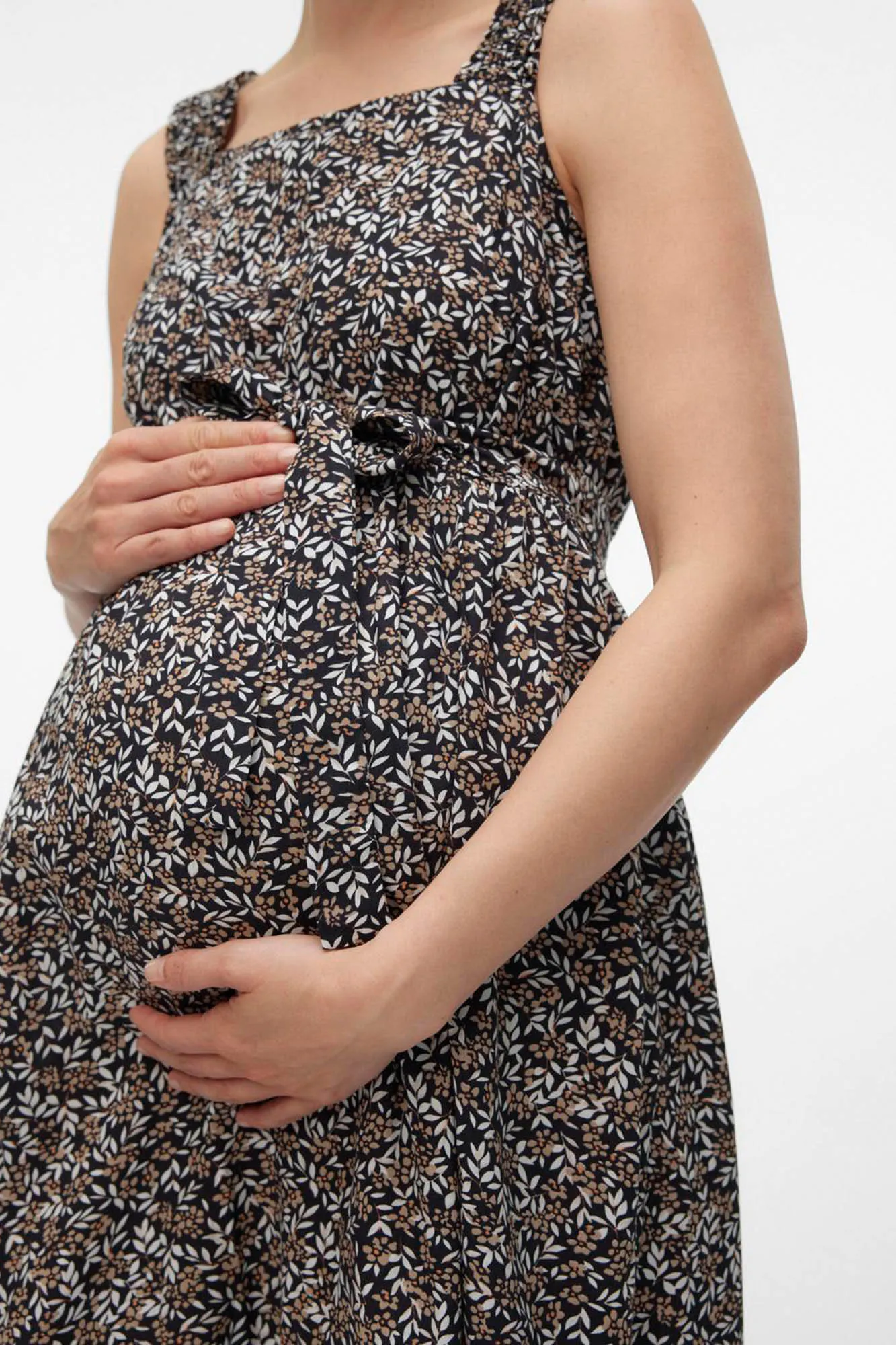 Mamalicious Vestido midi maternity de tirantes