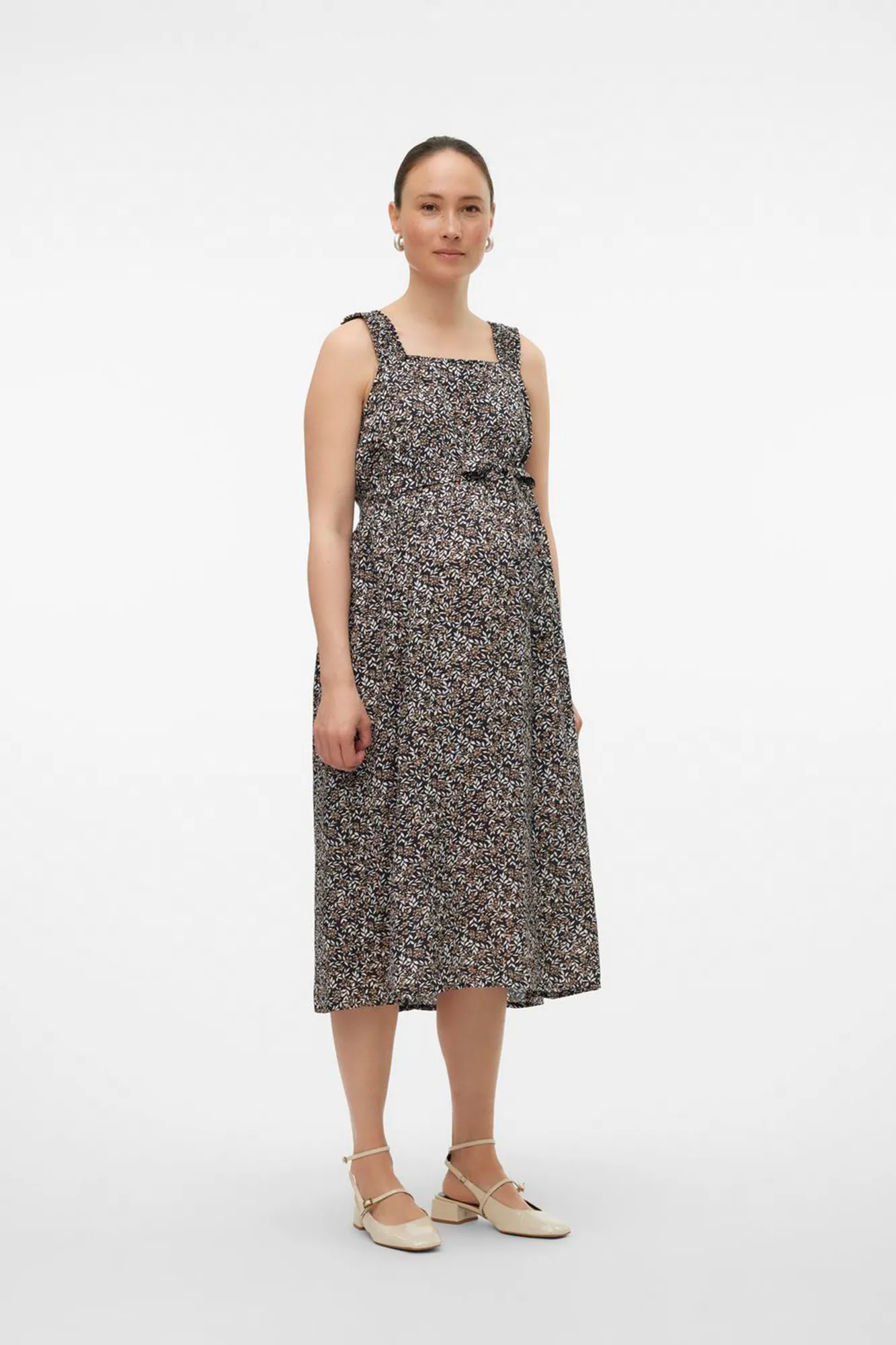 Mamalicious Vestido midi maternity de tirantes