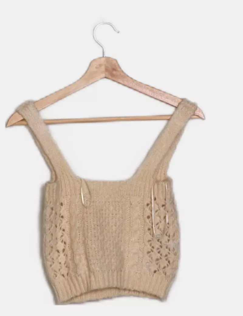 Mango Crop top De punto