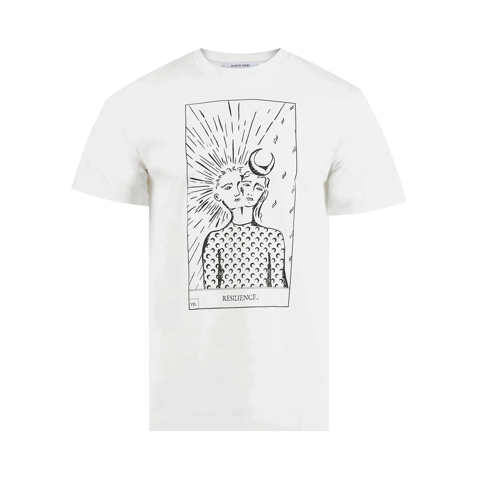 MARINE SERRE CARD PRINTED TSHIRT