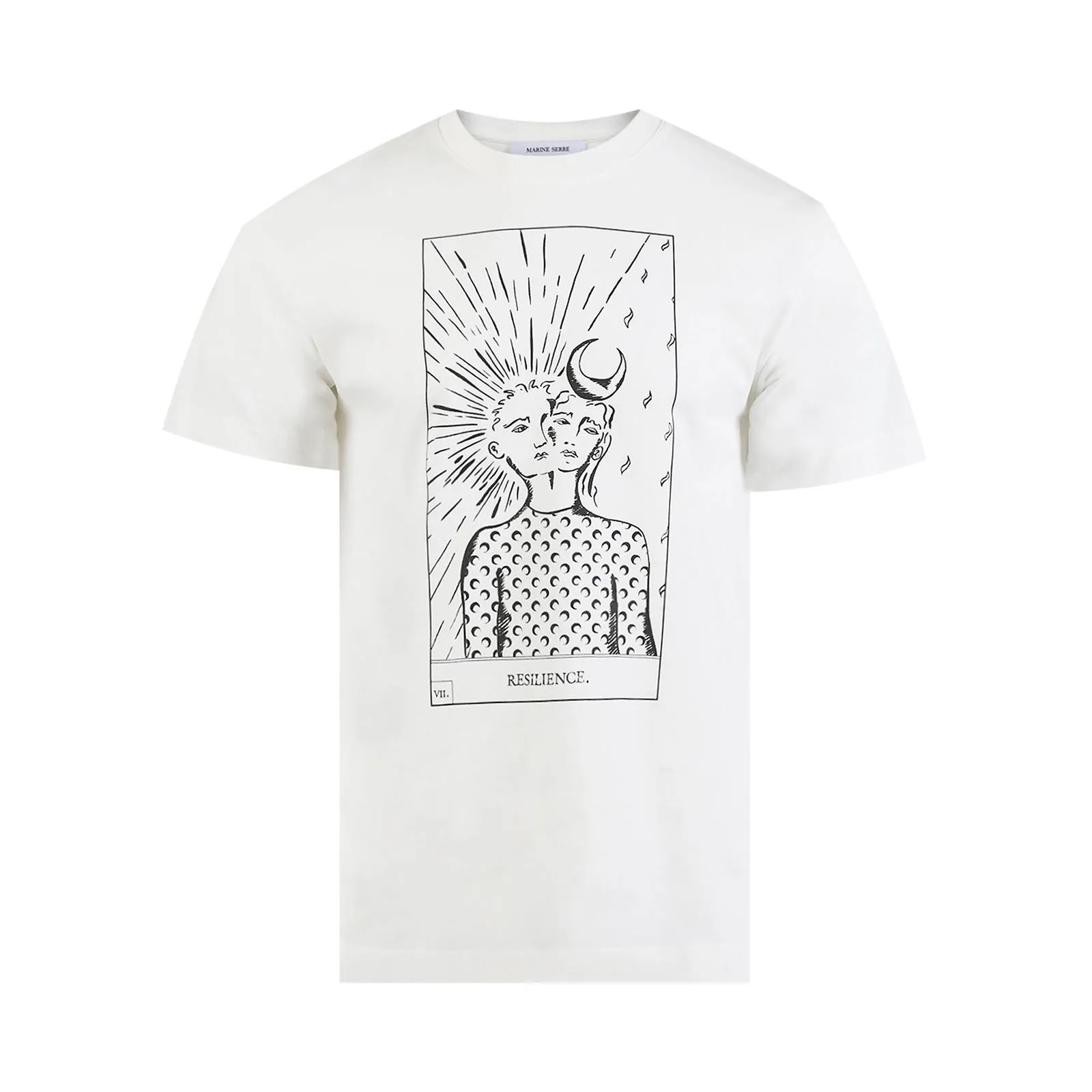 MARINE SERRE CARD PRINTED TSHIRT