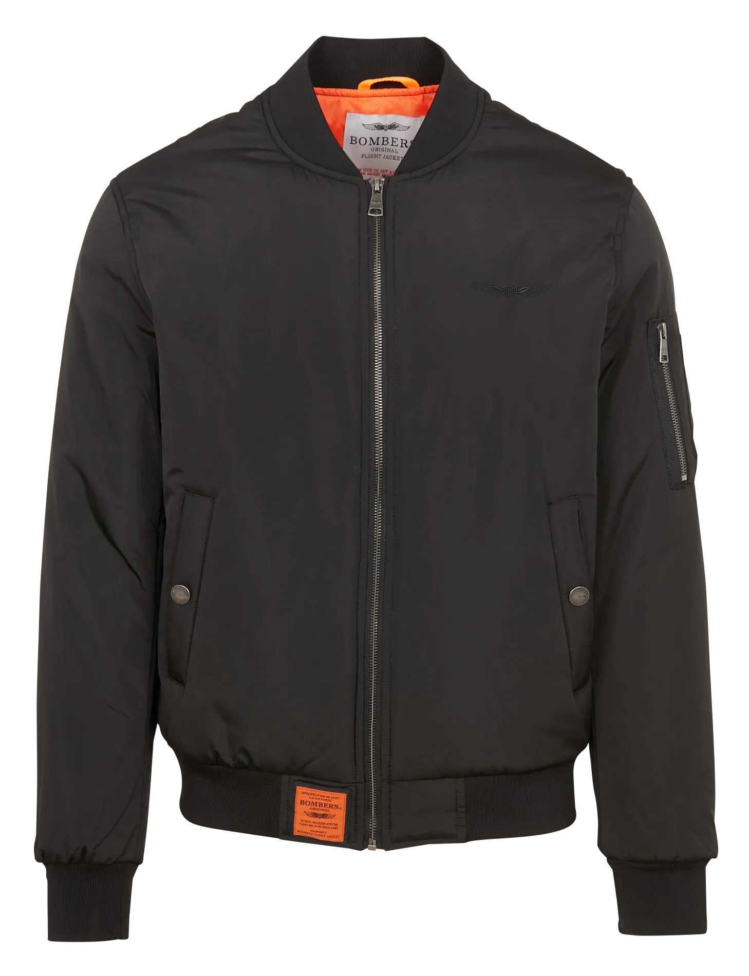 MAX  CHAQUETA BOMBER CON CUELLO REDONDO EN NEGRO