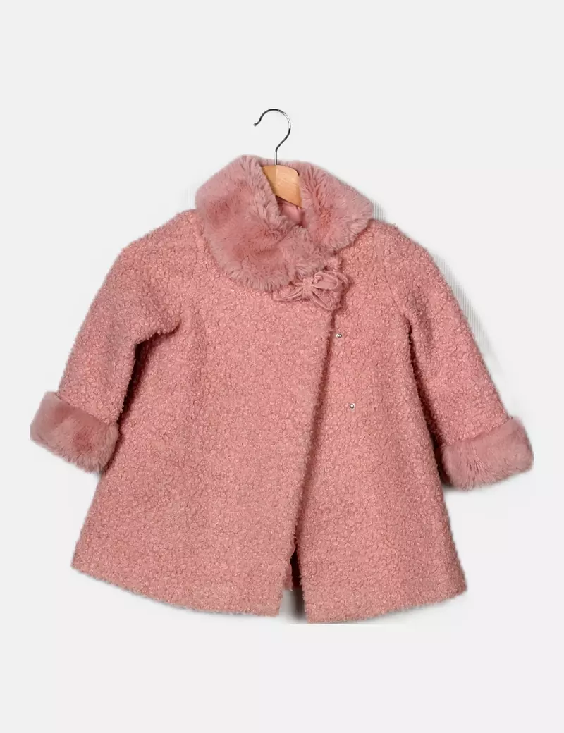 Mayoral Abrigo de rizo rosa