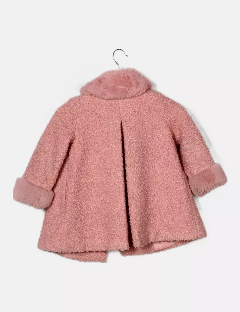 Mayoral Abrigo de rizo rosa