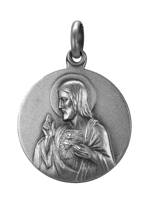 Medalla religiosa plata ley Sagrado Corazón 011_SCORAZON22AG