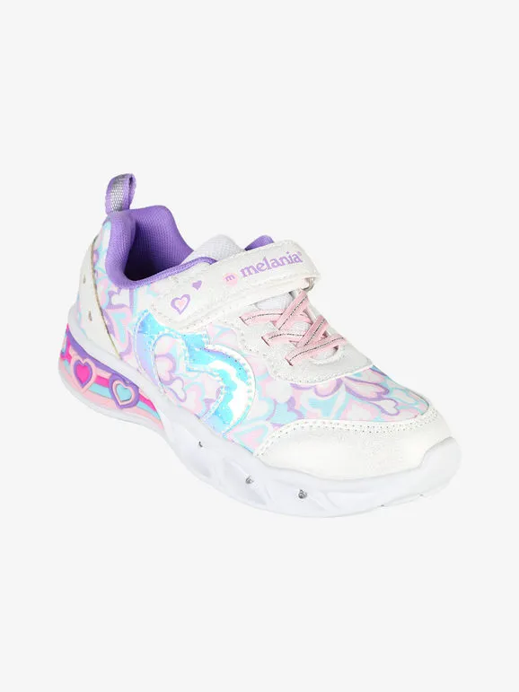 Melania Zapatillas de niña con luces y correa.