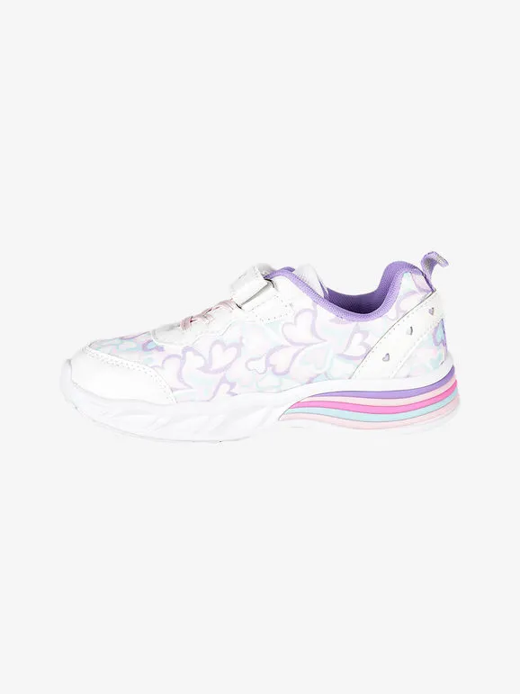 Melania Zapatillas de niña con luces y correa.