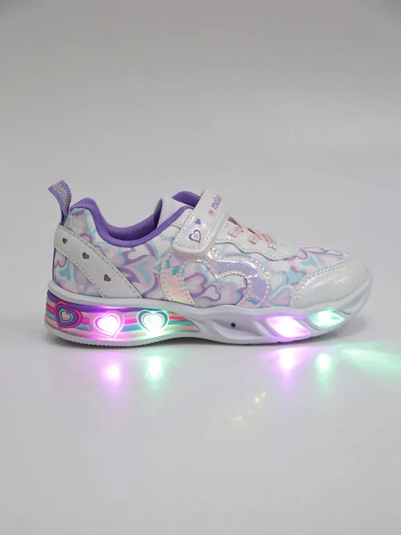 Melania Zapatillas de niña con luces y correa.