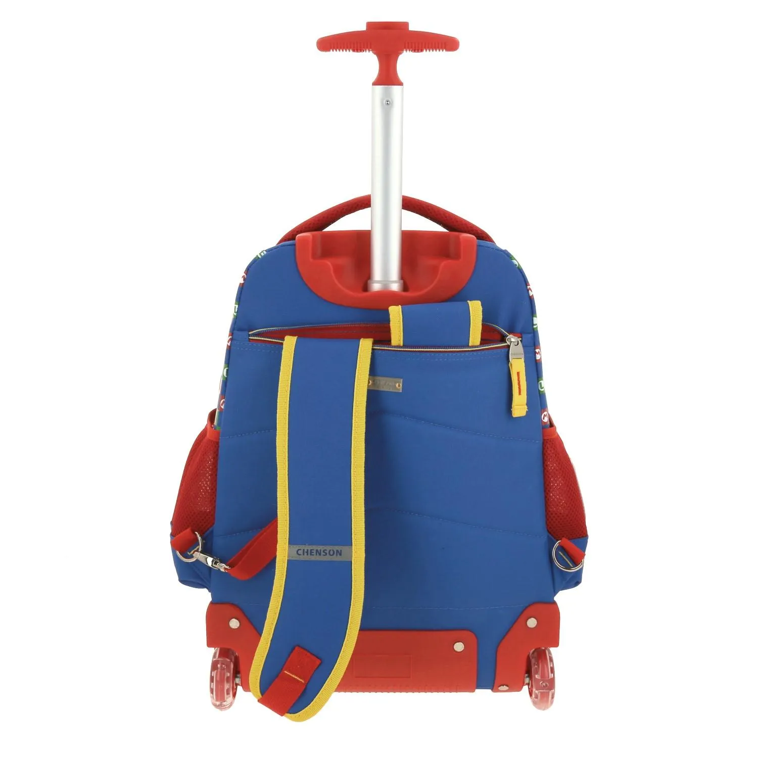 Mochila Con Ruedas Azul Mario Bros Para Nio Chenson Armin