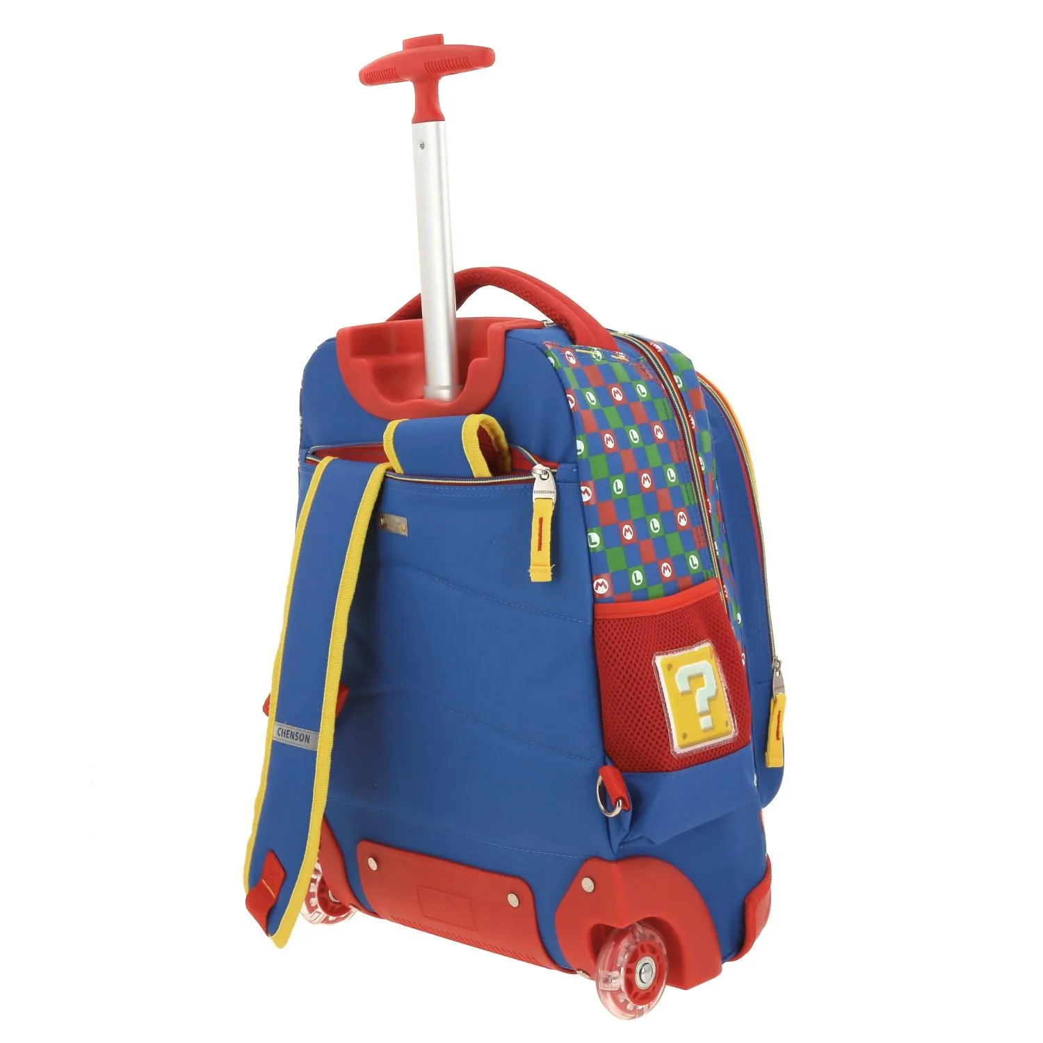 Mochila Con Ruedas Azul Mario Bros Para Nio Chenson Armin