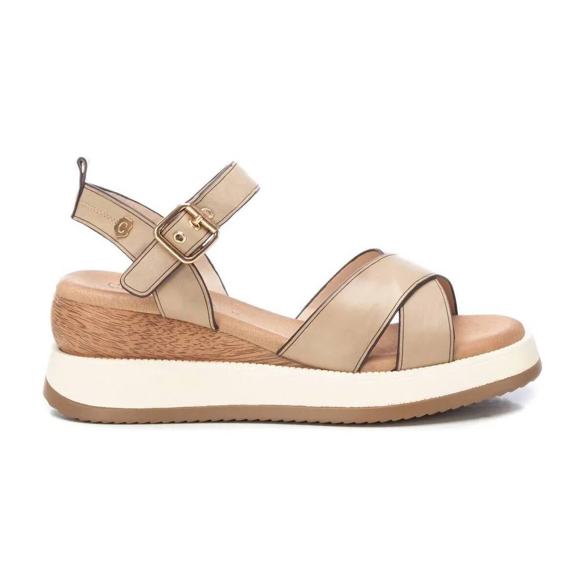 mujer sandalias 161389 beige