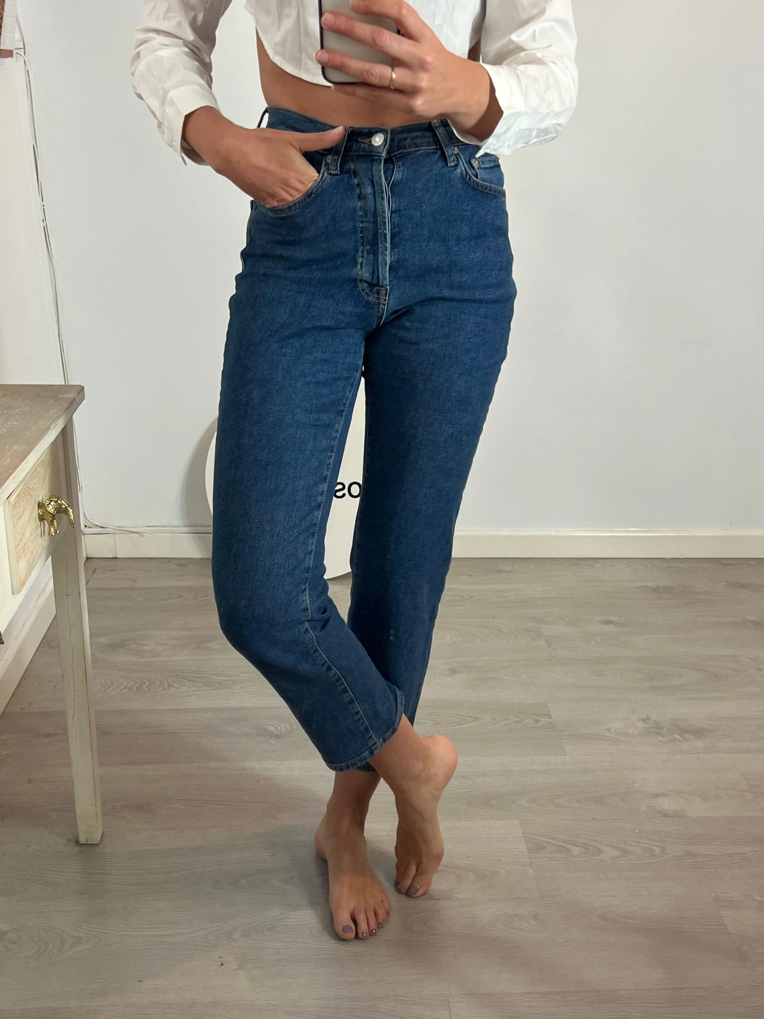 NAKD. PANTALóN DENIM OSCURO T.36