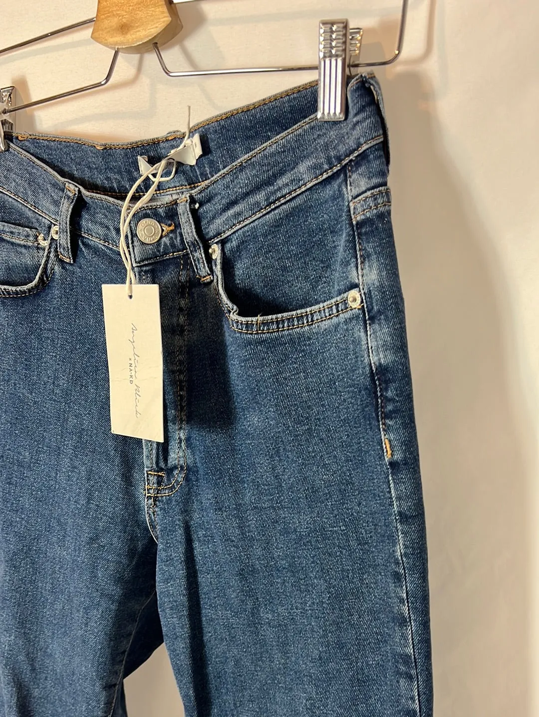 NAKD. PANTALóN DENIM OSCURO T.36