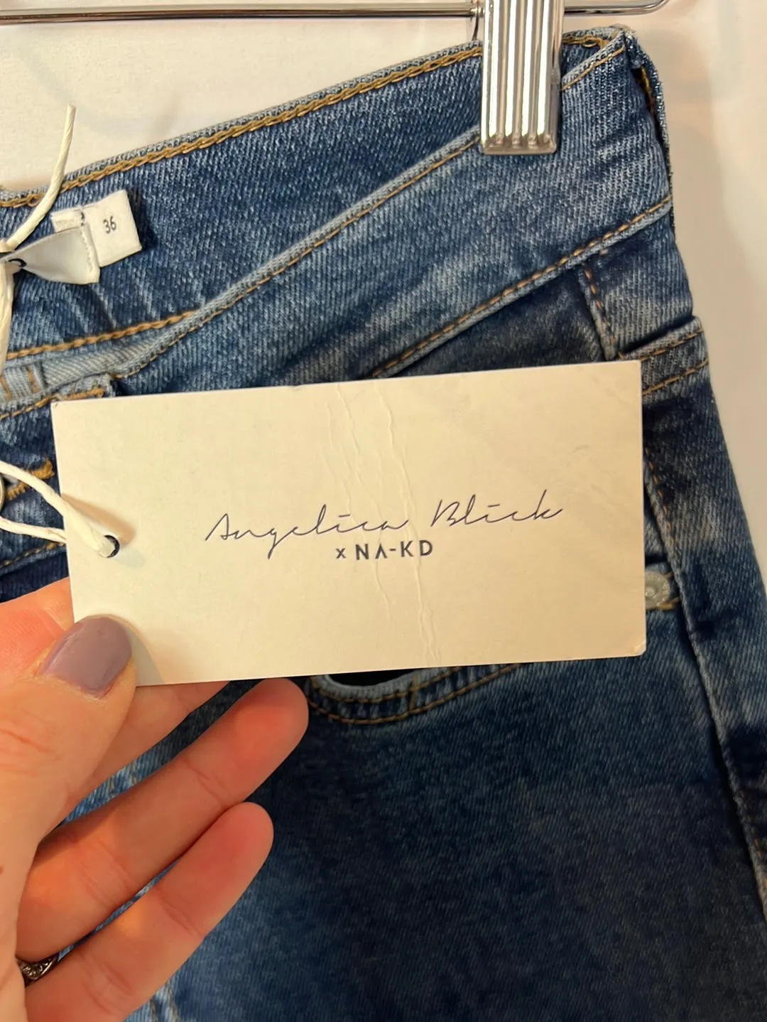 NAKD. PANTALóN DENIM OSCURO T.36
