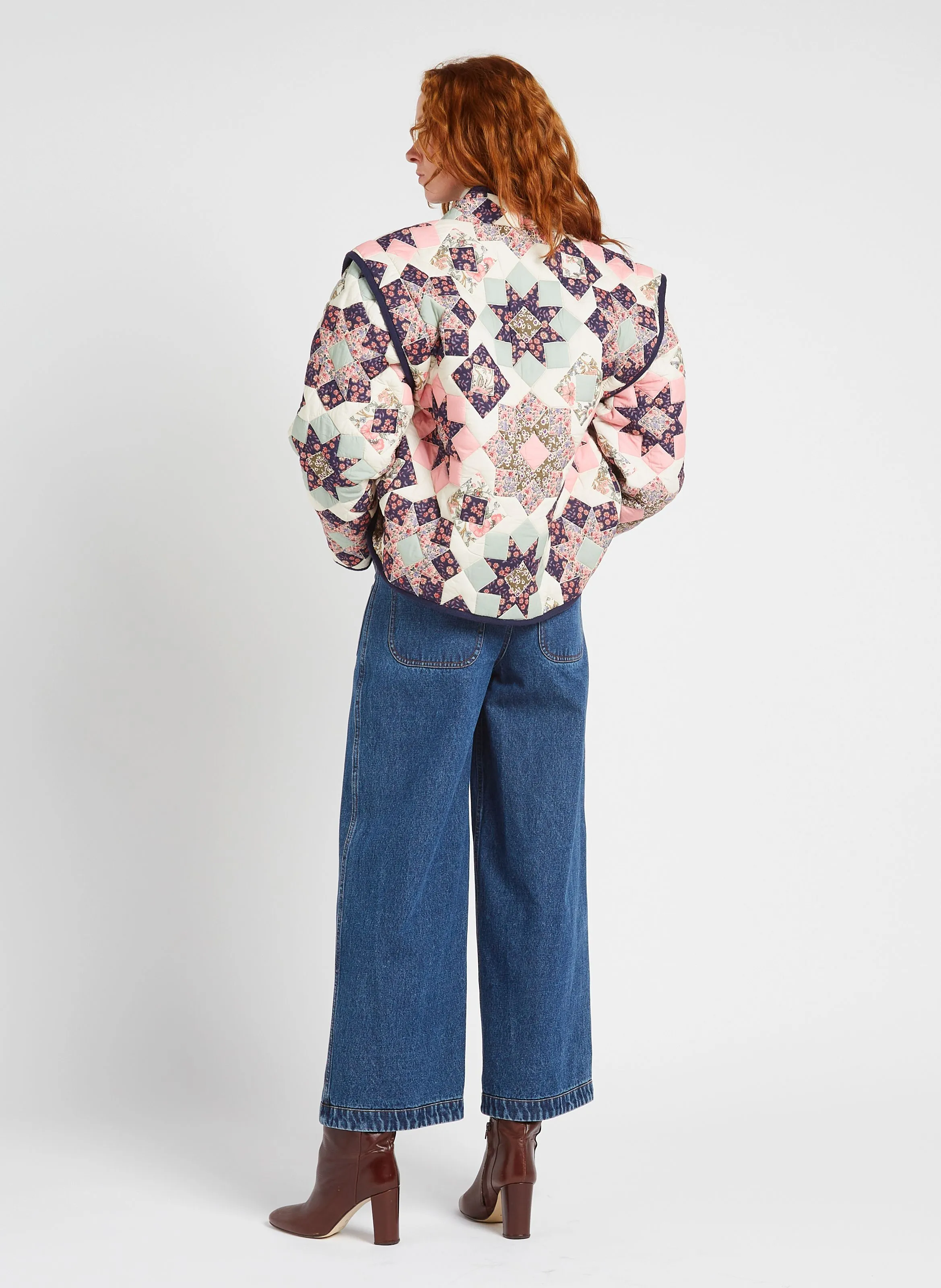 NELIANA  CHAQUETA PATCHWORK DE ALGODóN EN MULTICOLOR