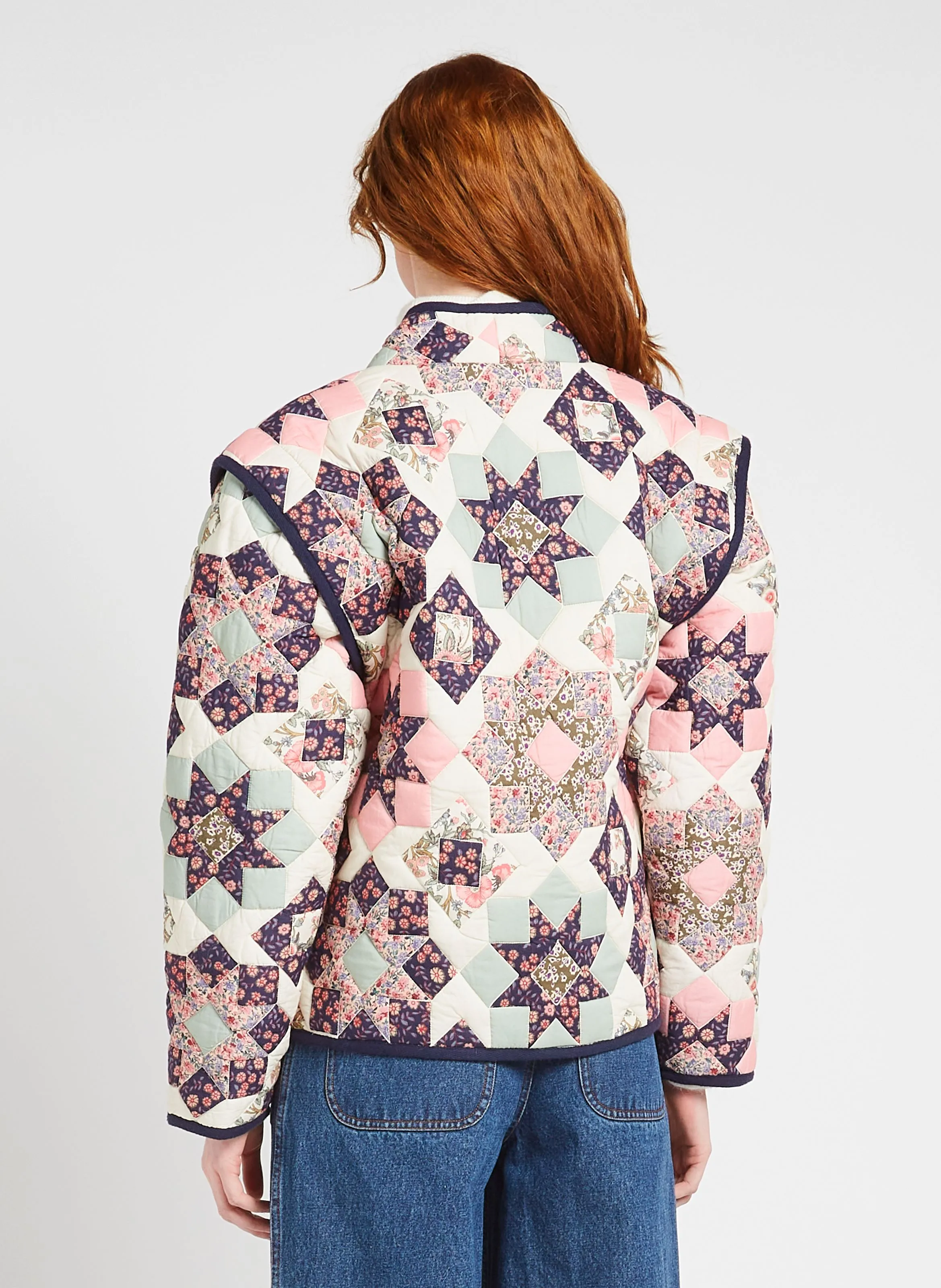 NELIANA  CHAQUETA PATCHWORK DE ALGODóN EN MULTICOLOR