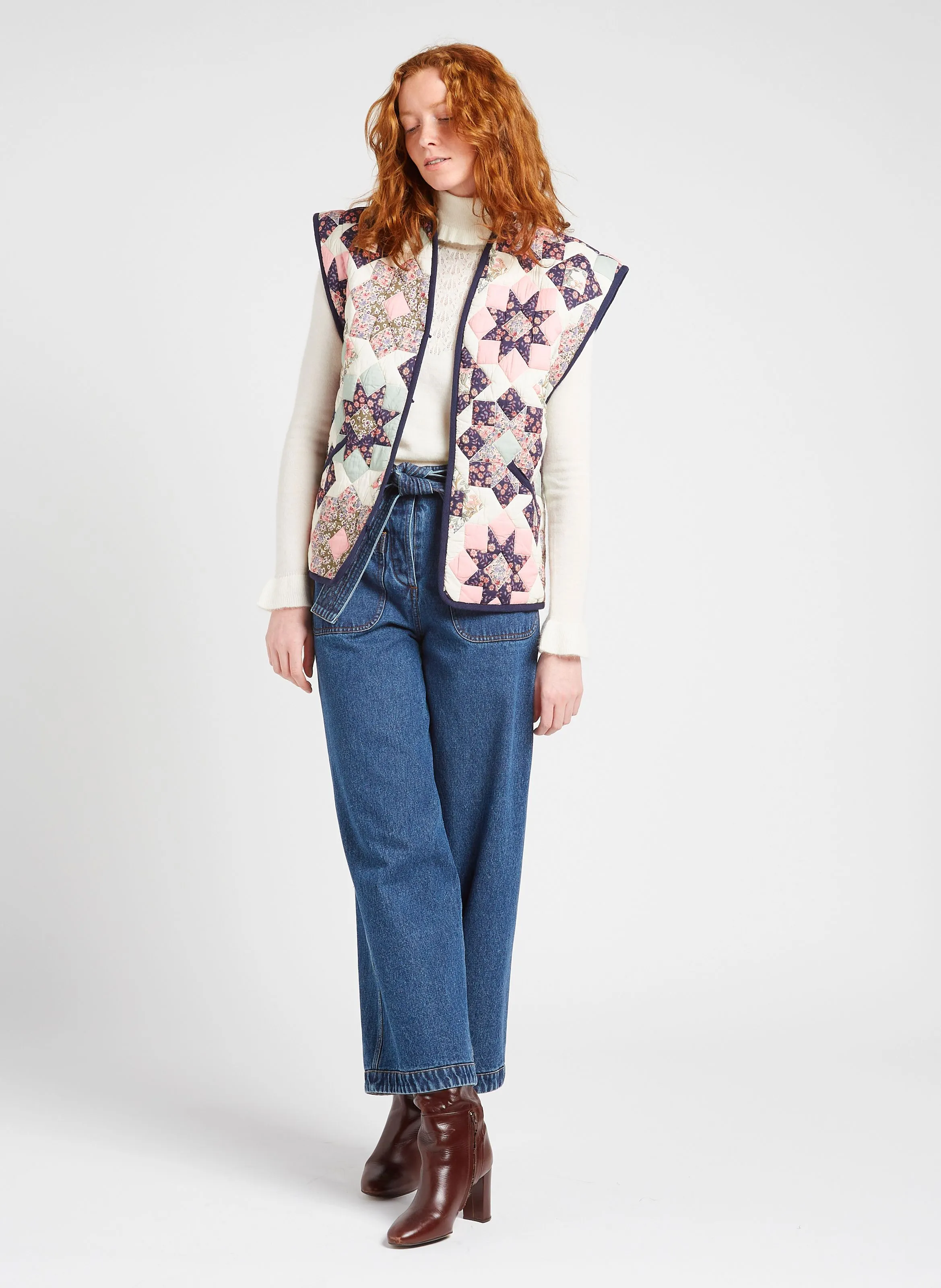 NELIANA  CHAQUETA PATCHWORK DE ALGODóN EN MULTICOLOR