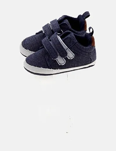 Newborn Zapato azul denim