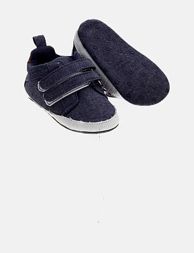 Newborn Zapato azul denim